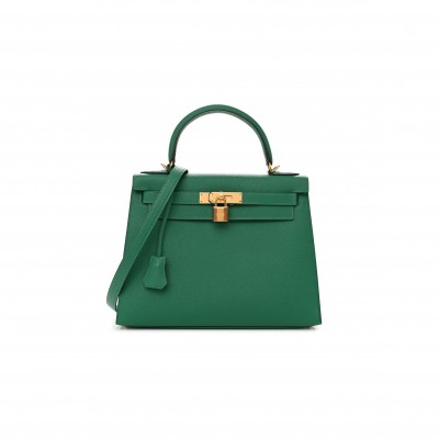 HERMÈS MASTER EPSOM KELLY SELLIER 28 VERT VERTIGO (28*22*10cm) 
